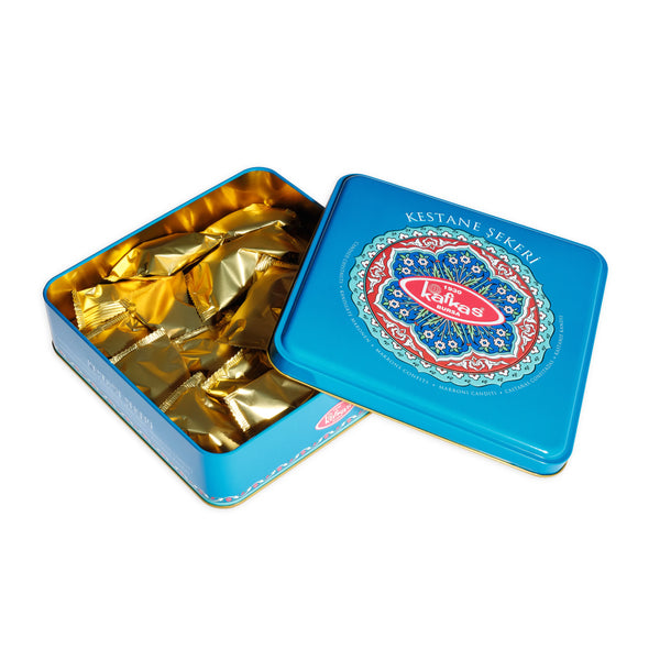 Kafkas Kestane Şekeri Baraklı Çinili Teneke