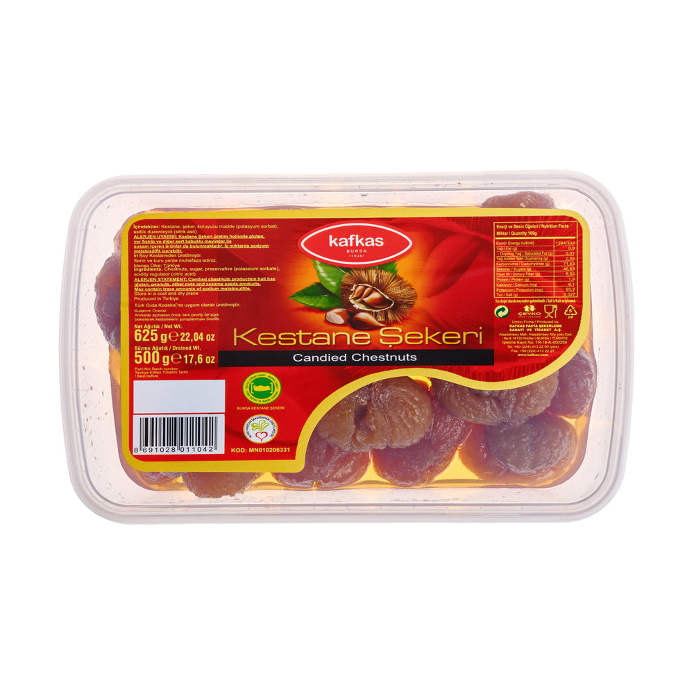 Kafkas Kestane Şekeri Bütün Pls Kap 500 Gr